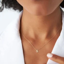 14K Gold Initial Necklace