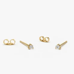 14K Gold Mini Diamond Studs