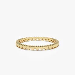 14k Gold Mini Heart Eternity Ring
