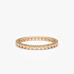 14k Gold Mini Heart Eternity Ring