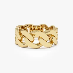 14k Gold 8MM Cuban Link Ring