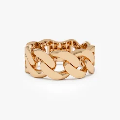 14k Gold 8MM Cuban Link Ring