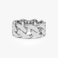 14k Gold 8MM Cuban Link Ring