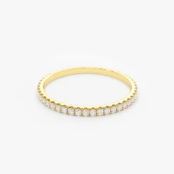 14K Gold 1.5MM Full Eternity Diamond Ring