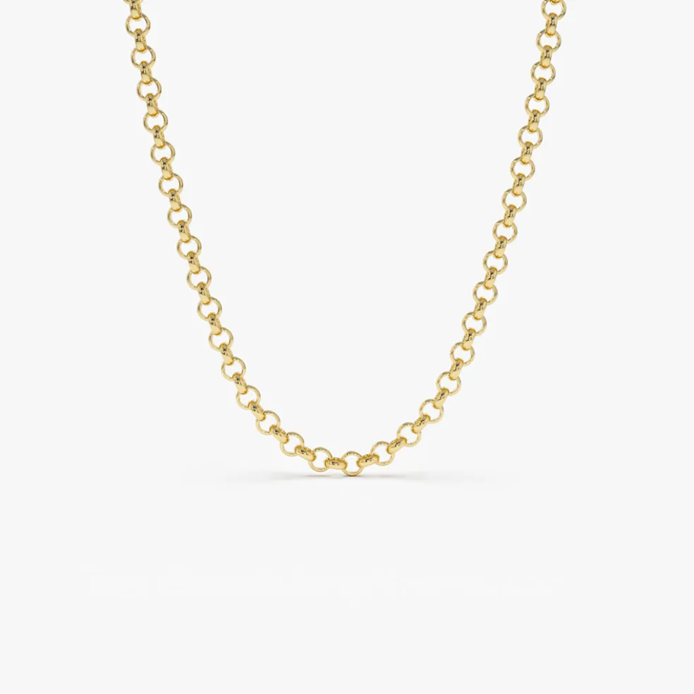 14k Gold 3MM Rolo Chain
