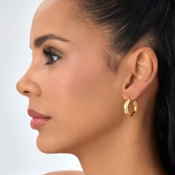 14k Gold 6MM Wide Hoops