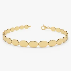 14k Gold Oval Link Stacking Bracelet