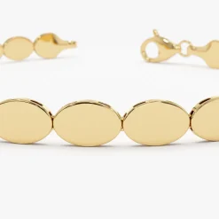 14k Gold Oval Link Stacking Bracelet