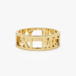 14K Gold Personalized Roman Numeral Ring