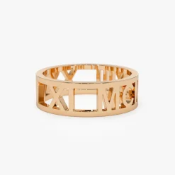 14K Gold Personalized Roman Numeral Ring