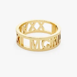 14K Gold Personalized Roman Numeral Ring