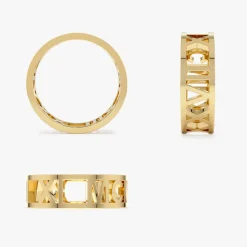 14K Gold Personalized Roman Numeral Ring