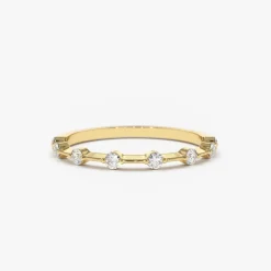 14K Gold Petite Diamond Wedding Ring