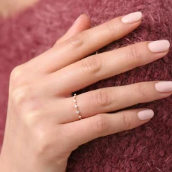 14K Gold Petite Diamond Wedding Ring
