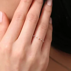 14K Gold Petite Diamond Wedding Ring