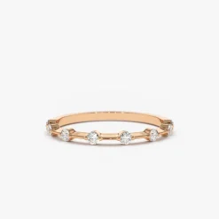 14K Gold Petite Diamond Wedding Ring