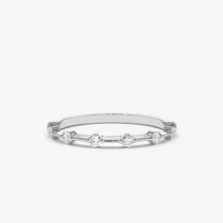 14K Gold Petite Diamond Wedding Ring