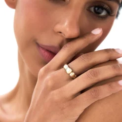 14k Gold Puffy Gold Band