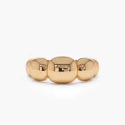14k Gold Puffy Gold Band
