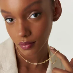 14K Gold Rolo Paperclip Chain Necklace