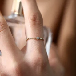 14K Gold Round Solitaire Diamond Ring