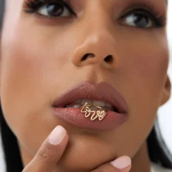 14K Gold Script Love Ring