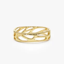 14k Gold Sculptural Band