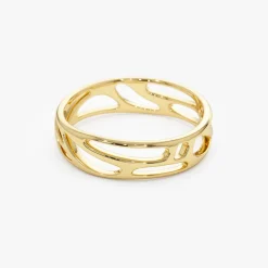 14k Gold Sculptural Band