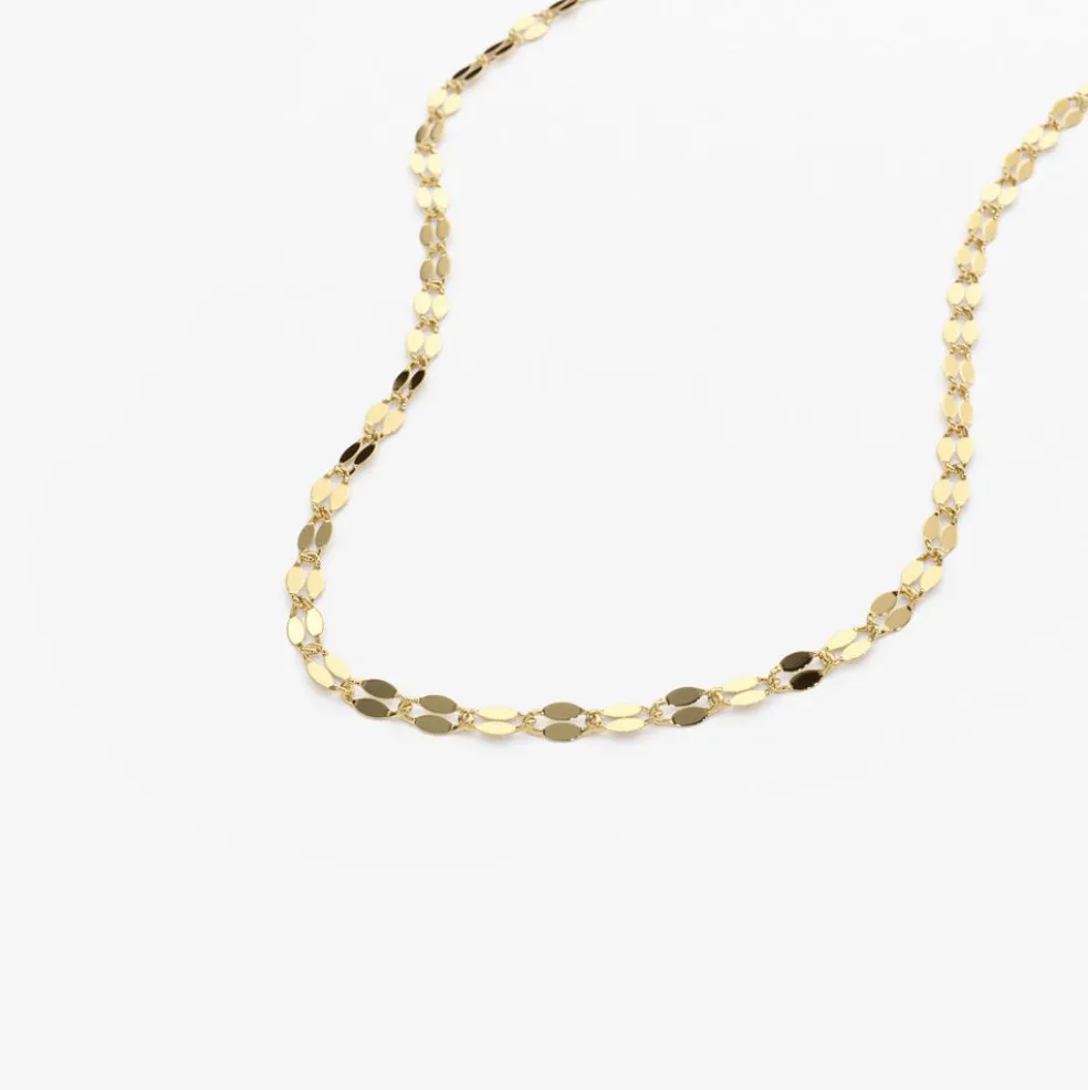 14K Gold Sparkle Diamond Cut Chain