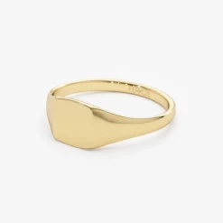 14k Gold Square Signet Ring