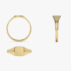 14k Gold Square Signet Ring