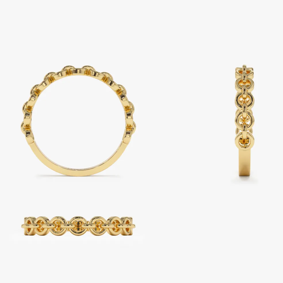 14K Gold Stackable Dainty Ring
