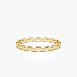 14k Gold Stackable Link Ring