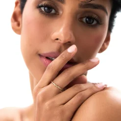 14k Gold Stackable Link Ring