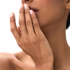 14k Gold Stackable Link Ring