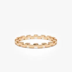 14k Gold Stackable Link Ring