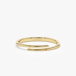 14k Gold Stacking Criss Cross Ring