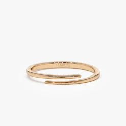 14k Gold Stacking Criss Cross Ring