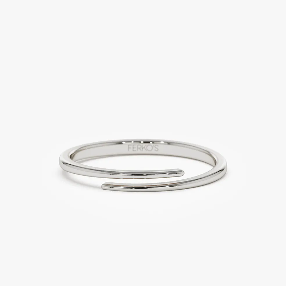 14k Gold Stacking Criss Cross Ring