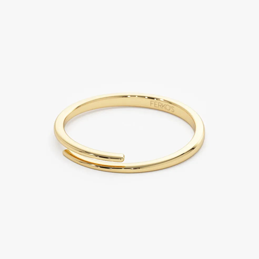 14k Gold Stacking Criss Cross Ring