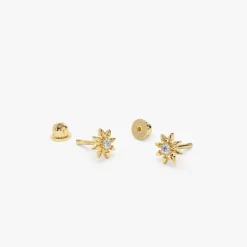 14k Gold Star Diamond Helix Piercing