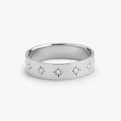 14K Gold Starburst Band