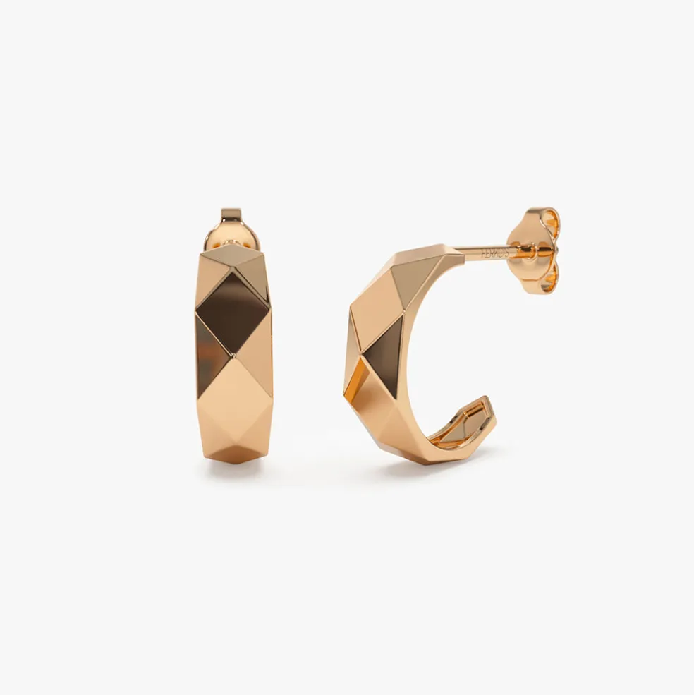 14k Gold Statement Earring
