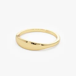 14k Gold Tapered Dome Gold Ring