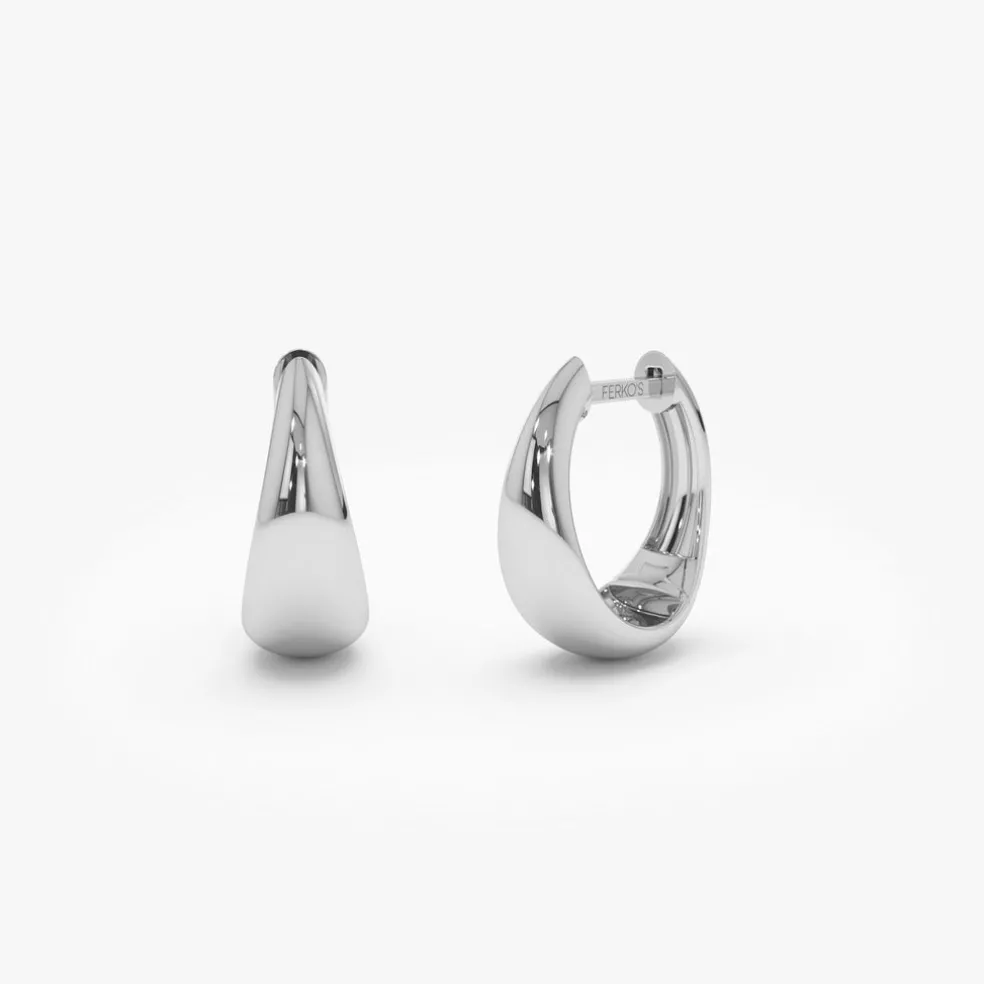 14k Gold Teardrop Hoop Earrings