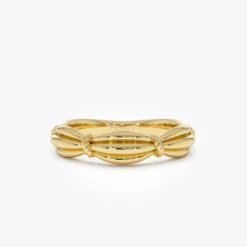 14k Gold Textured Knot Ring