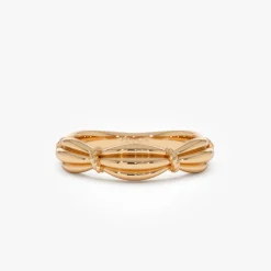 14k Gold Textured Knot Ring