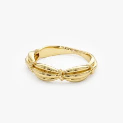 14k Gold Textured Knot Ring