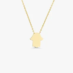 14k Gold Tiny Hamsa Necklace