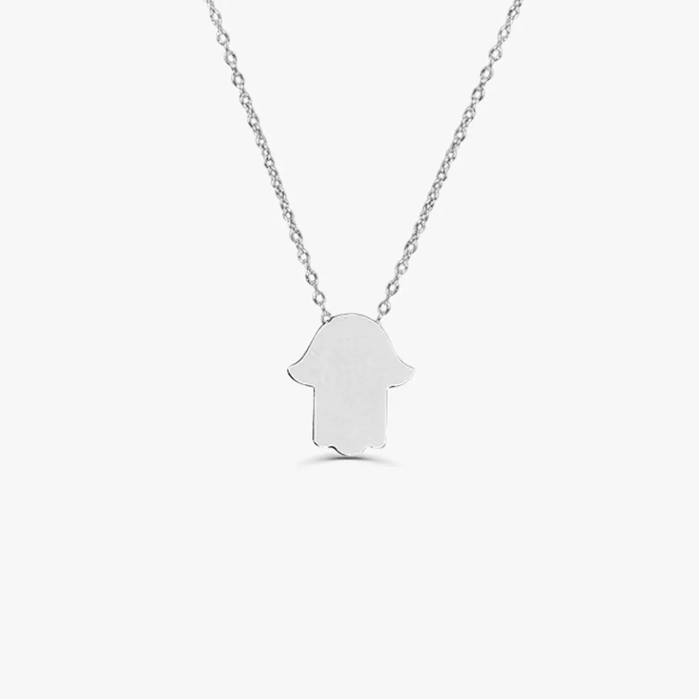 14k Gold Tiny Hamsa Necklace